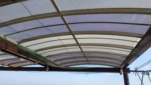 カーポート屋根への大胆な台風対策の方法です。西宮 芦屋 宝塚